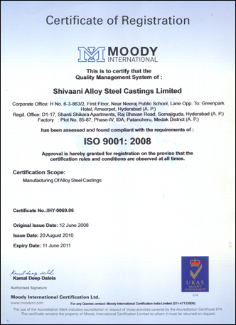 Moody International - ISO Certification Registration Certificate